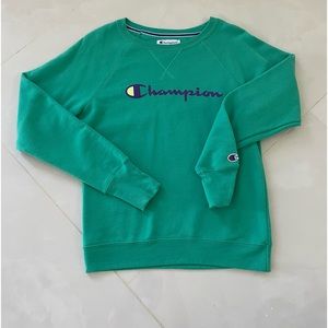 Champion green crew neck